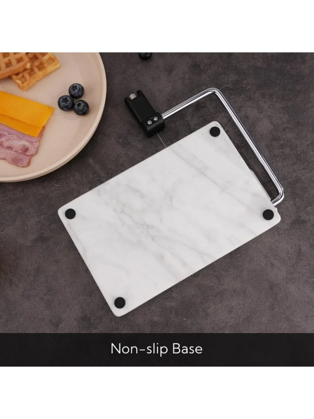 Adjustable Wire Cheese Slicer with Board, Marble Cutter for Block Cheese, 2